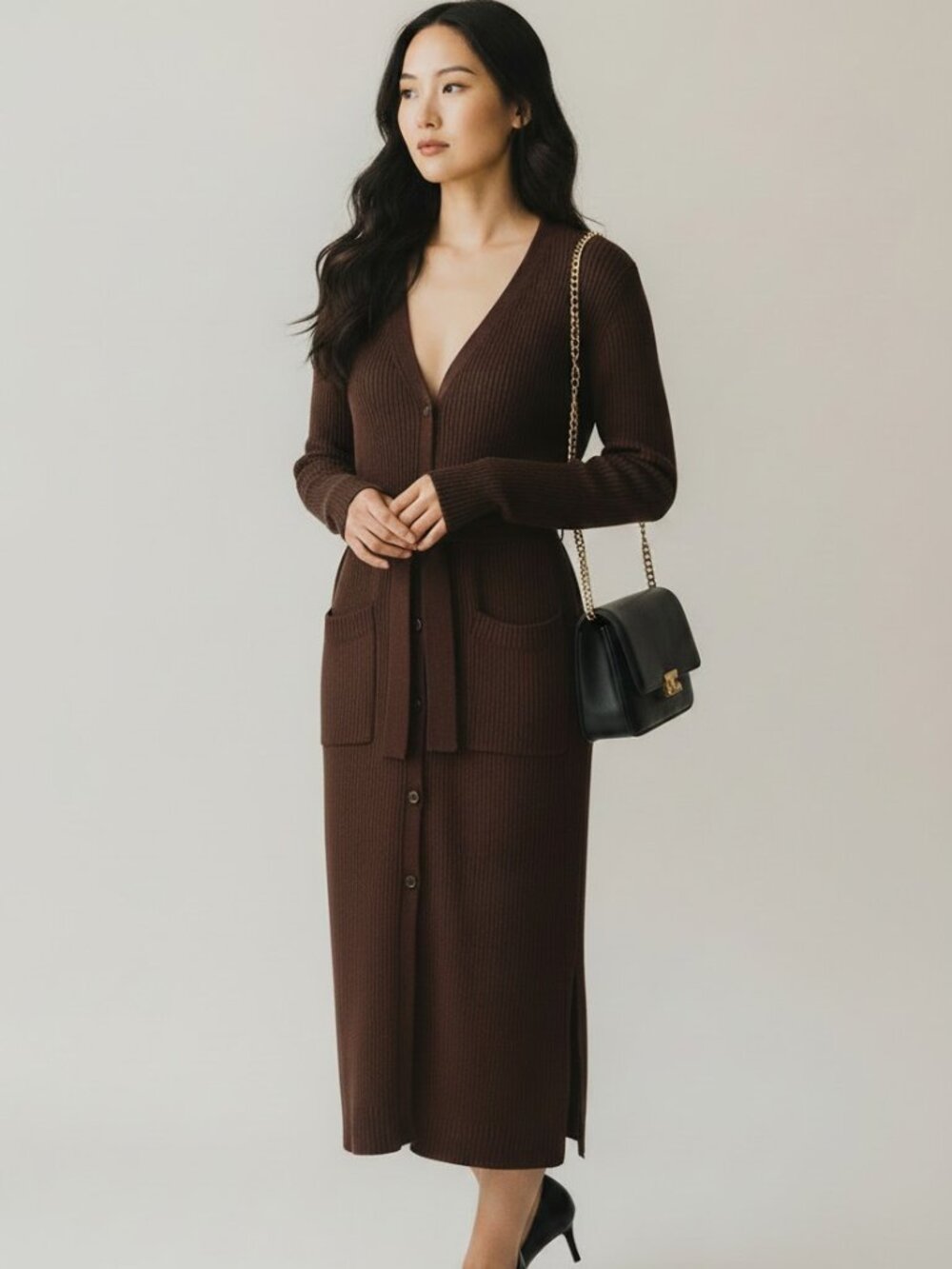 Lauren Ralph Lauren Wool Cashmere Knit Sweater Dress – Size M